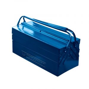 Caja de herramientas, caja de herramientas pequeña de acero antioxidante  azul para herramientas de reparación de automóviles