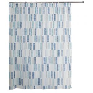 Set cortina de baño peva estampado 183x183 cm incluye 12 ganchos